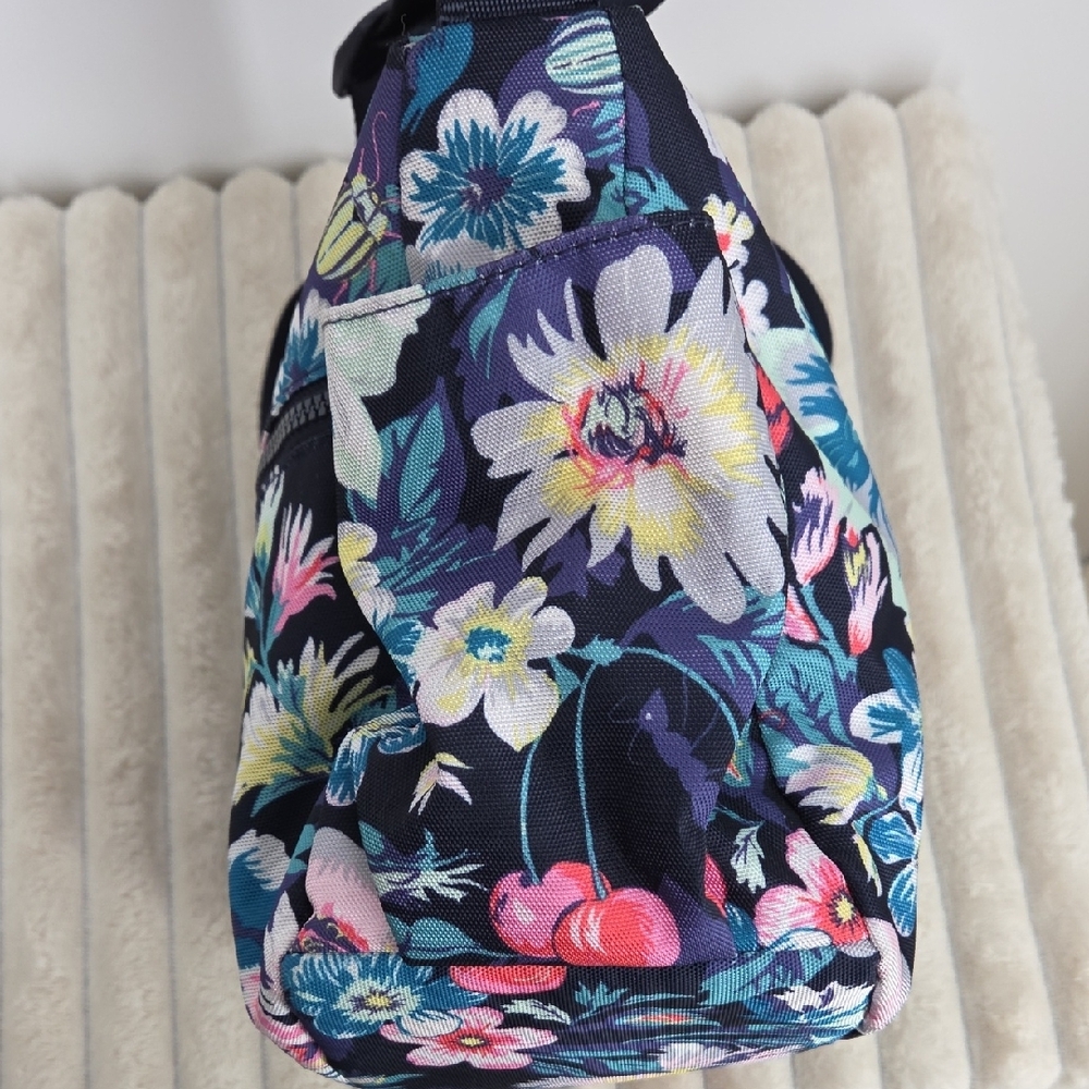 Vera Bradley Navy Floral Crossbody with Pink Watermelon Accent - Picture 7 of 9
